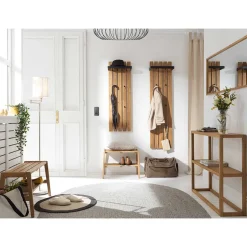 Eichenholz Flurbank mit Ablage - Gangizo^Wohnen Hot