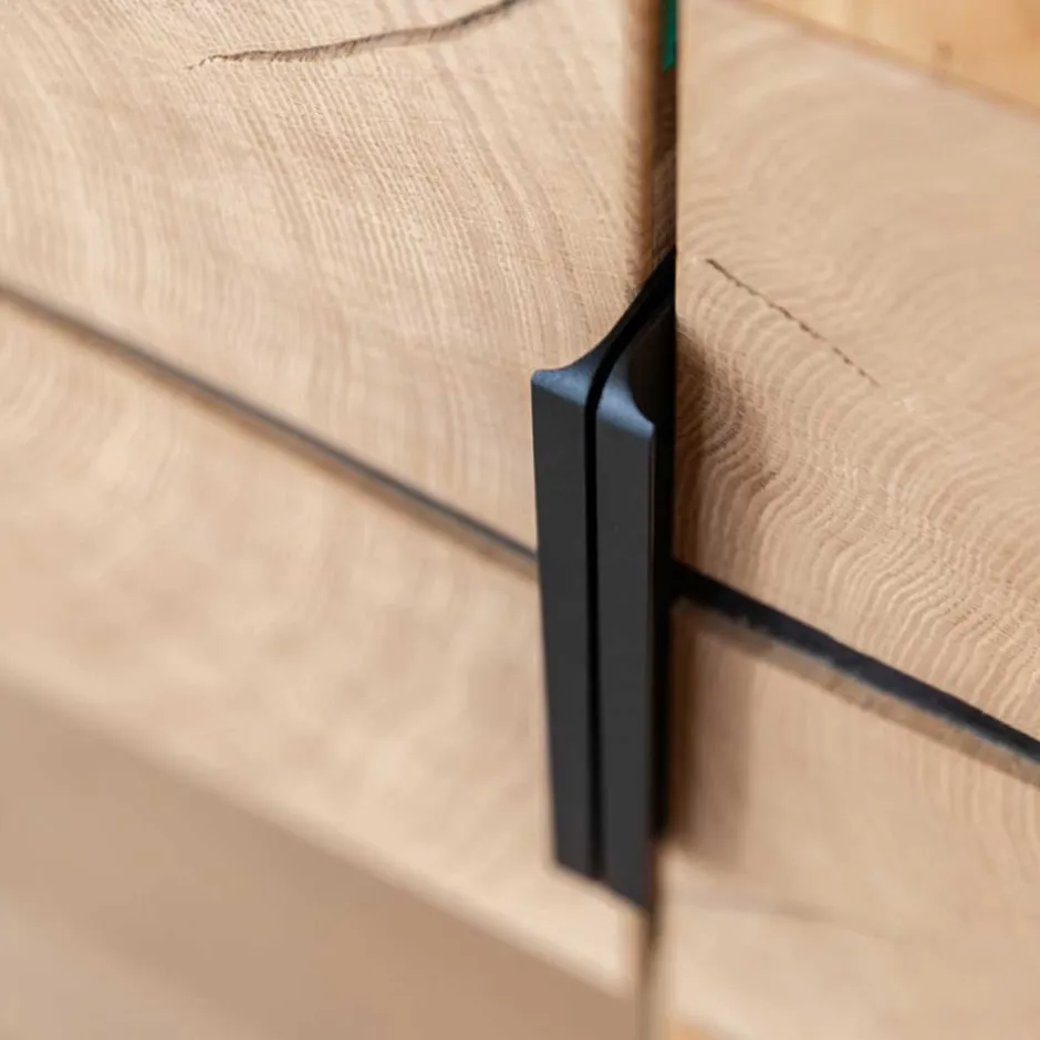 Eichenholz Highboard mit Hirnholz Applikation - Deruta^Wohnen Best