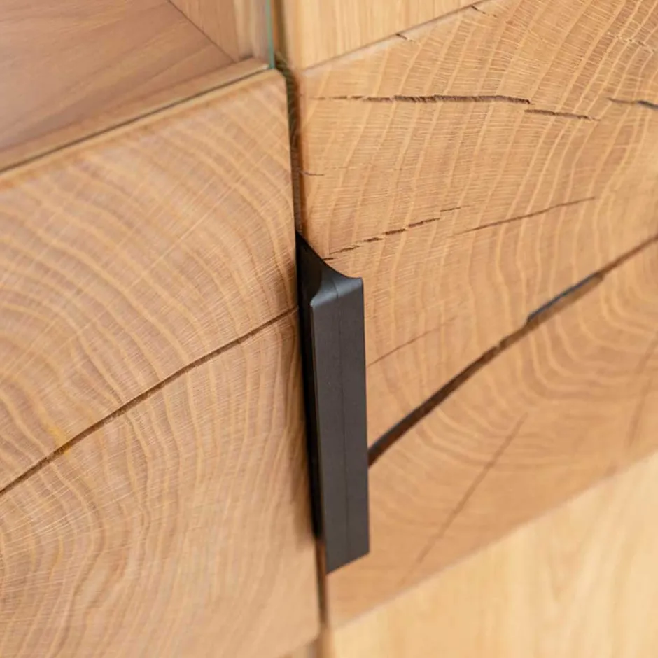 Eichenholz Highboard mit Hirnholz Applikation - Deruta^Wohnen Best