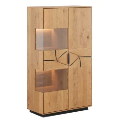 Eichenholz Highboard mit Hirnholz Applikation - Deruta^Wohnen Best