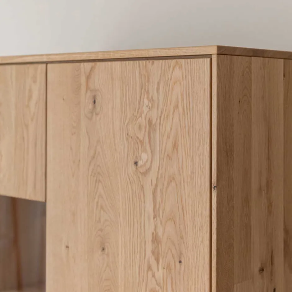 Eichenholz Highboard mit Hirnholz Applikation - Deruta^Wohnen Best
