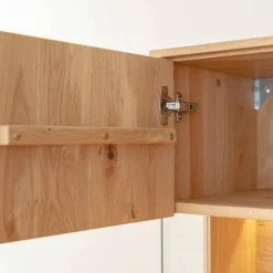 Wohnen Eichenholz Highboard Vitrine modern - Judita
