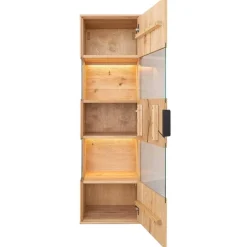 Eichenholz Hängevitrine mit Hirnholz Applikation - Deruta^Wohnen Online