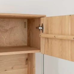 Eichenholz Hängevitrine mit Hirnholz Applikation - Deruta^Wohnen Online