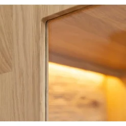 Wohnen Eichenholz Hängevitrine mit LED Beleuchtung - Judita