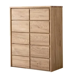 Eichenholz Kombi-Kommode mit fünf Schubladen - Villa^Wohnen Discount