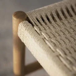 Eichenholz Stuhl mit Geflecht Sitz - Francis (2er Set)^Wohnen Outlet