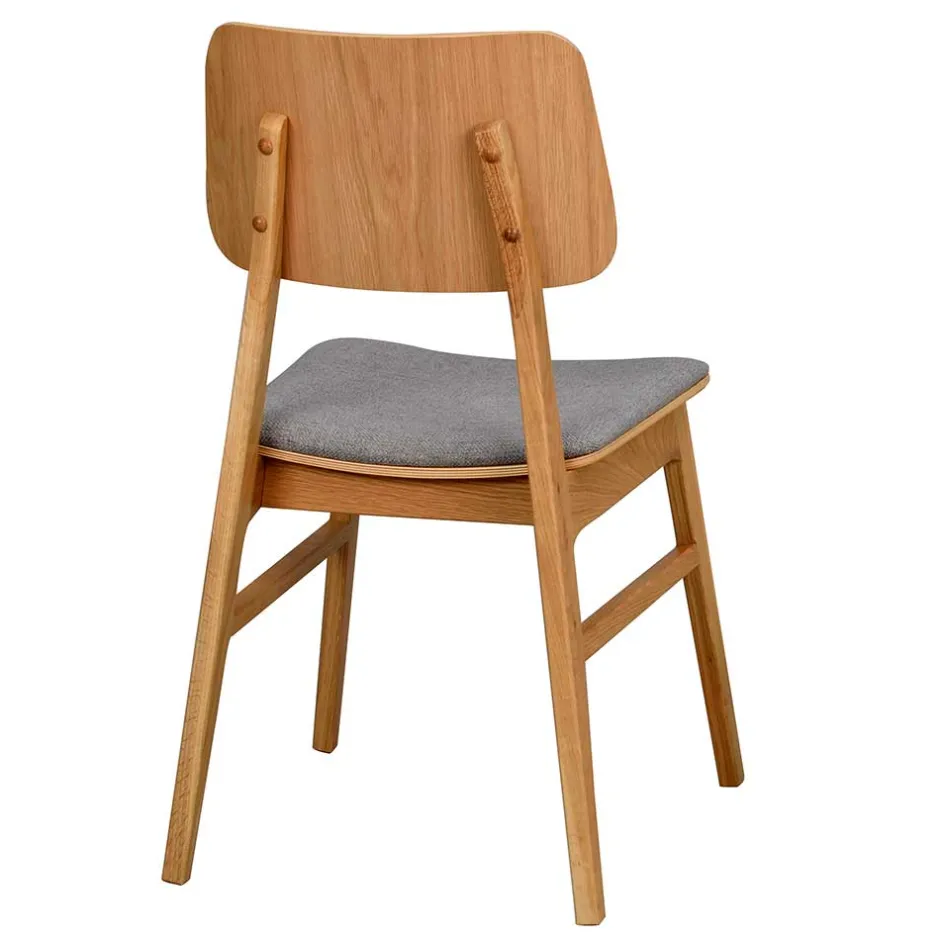 Wohnen Eichenholz Stuhl mit Polster - Onan (2er Set)