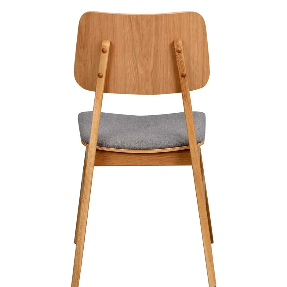 Wohnen Eichenholz Stuhl mit Polster - Onan (2er Set)