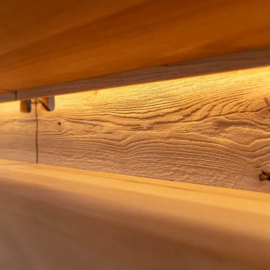 Eichenholz TV Board mit Hirnholz Applikation - Deruta^Wohnen Best