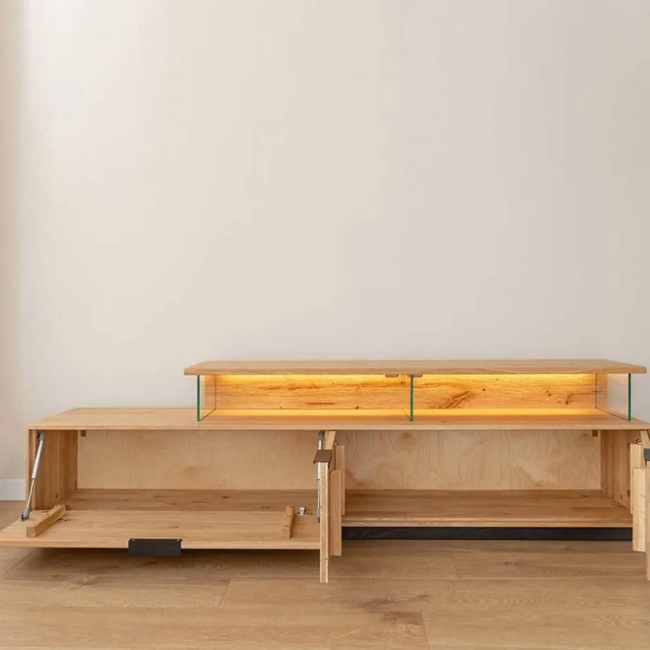 Wohnen Eichenholz TV Lowboard in modernem Design - Judita
