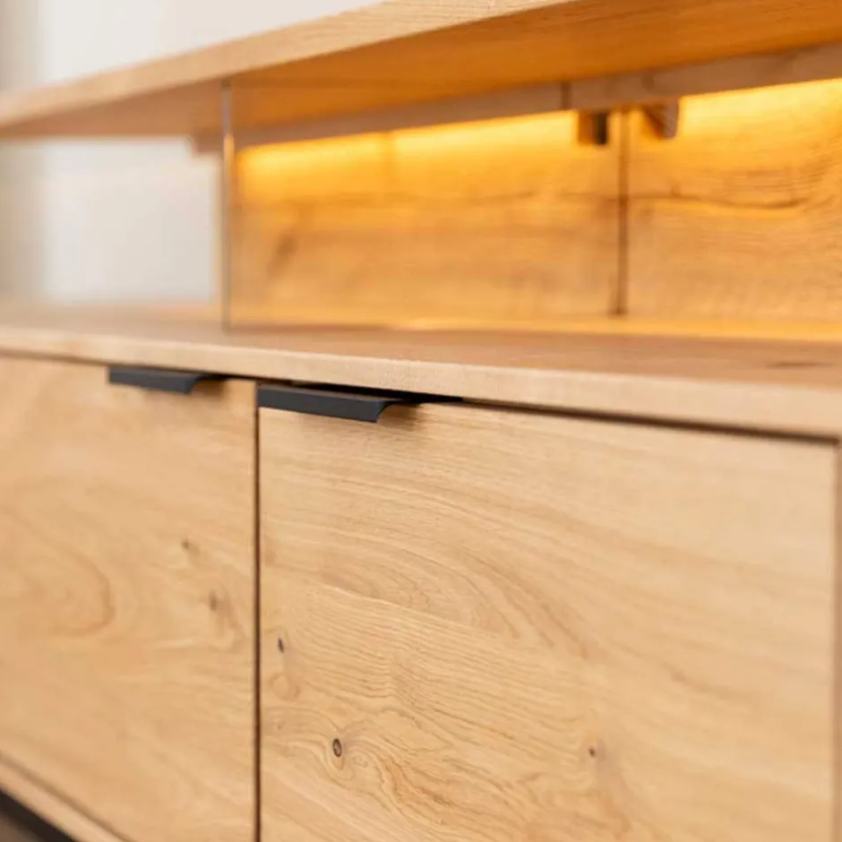 Wohnen Eichenholz TV Lowboard in modernem Design - Judita