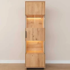 Wohnen Eichenholz Vitrine mit LED Beleuchtung - Judita