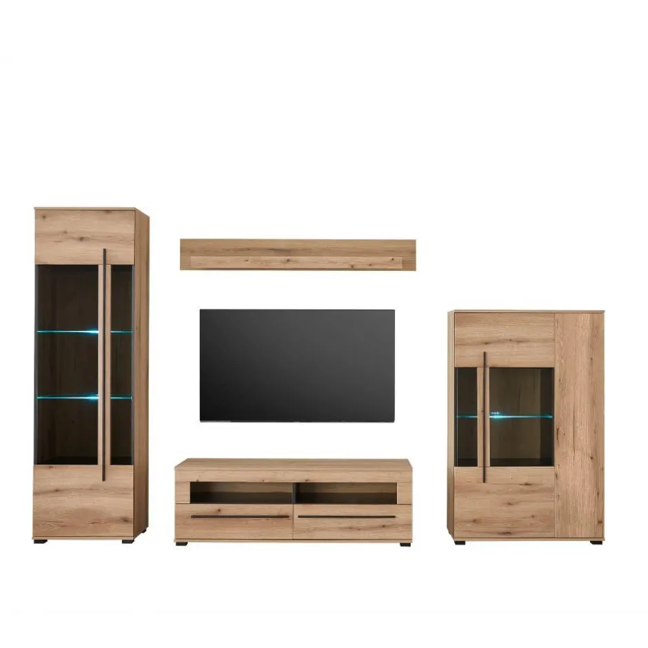 Eicheoptik Wohnzimmermöbel Set - Brocus (vierteilig)^Wohnen Best