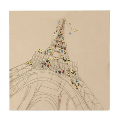 Wohnen Eiffelturm Wandbild auf Leinwand - Espanora