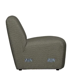 Wohnen Einsitzer Couchmodul aus Boucle in Dunkelgrün - Racapulco