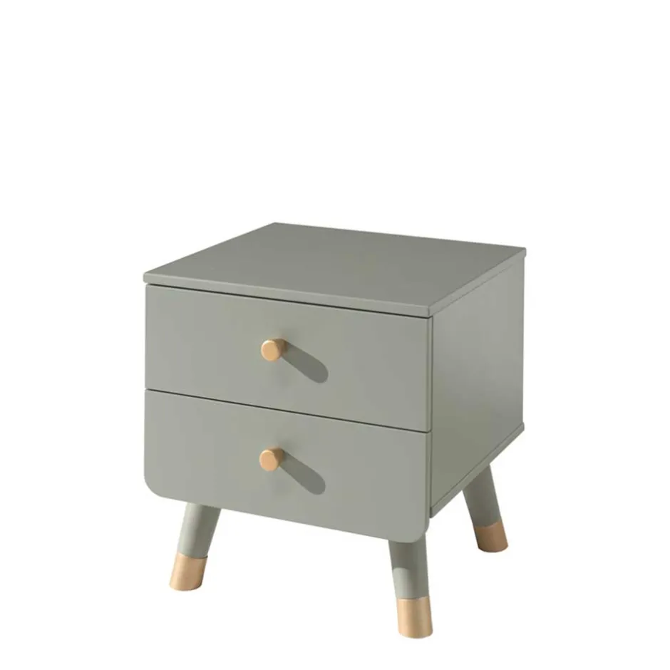 Wohnen Einzelbett in Graugrün & Gold - Appoloni (zweiteilig)