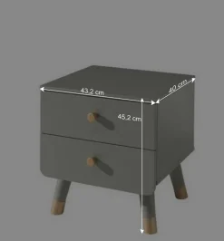 Wohnen Einzelbett in Graugrün & Gold - Appoloni (zweiteilig)