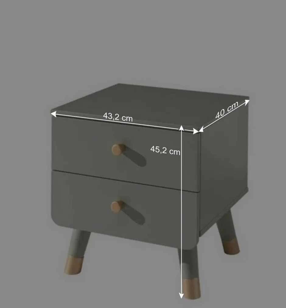 Wohnen Einzelbett in Graugrün & Gold - Appoloni (zweiteilig)