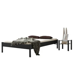 Einzelbett Lanuge aus schwarzem Metall (zweiteilig)^Wohnen New