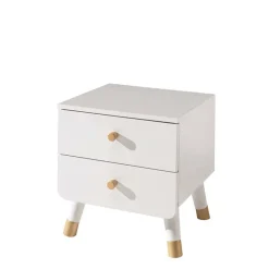 Einzelbett mit Nachtkommode in Weiß - Baranoma (zweiteilig)^Wohnen Sale