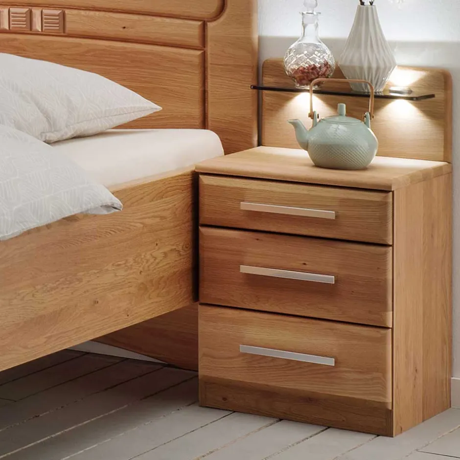 Einzelbett mit Nachtkommode Set - Sendician (zweiteilig)^Wohnen Outlet