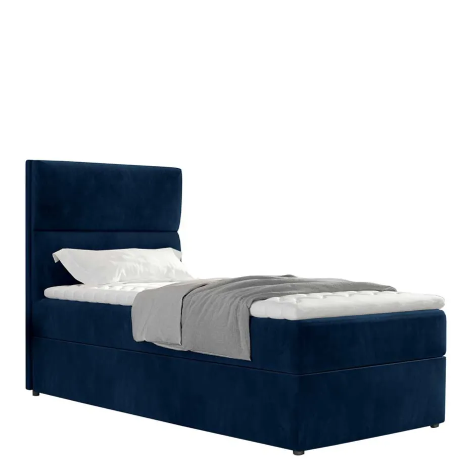 Wohnen Einzel-Polsterbett in Dunkelblau - Teriako