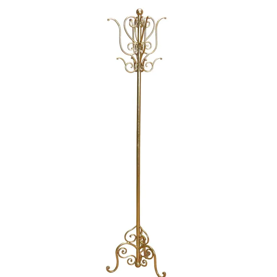 Eisen Vintage Garderobenständer in Gold - Leitha^Wohnen Outlet