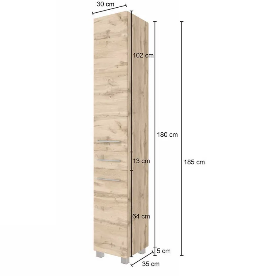 Elegante Badmöbel Kombination - Lemnas (dreiteilig)^Wohnen Discount