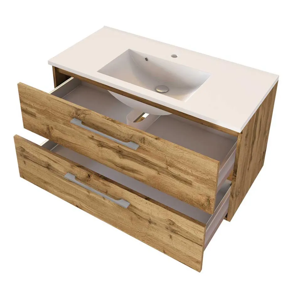 Elegante Badmöbel Kombination - Lemnas (dreiteilig)^Wohnen Discount