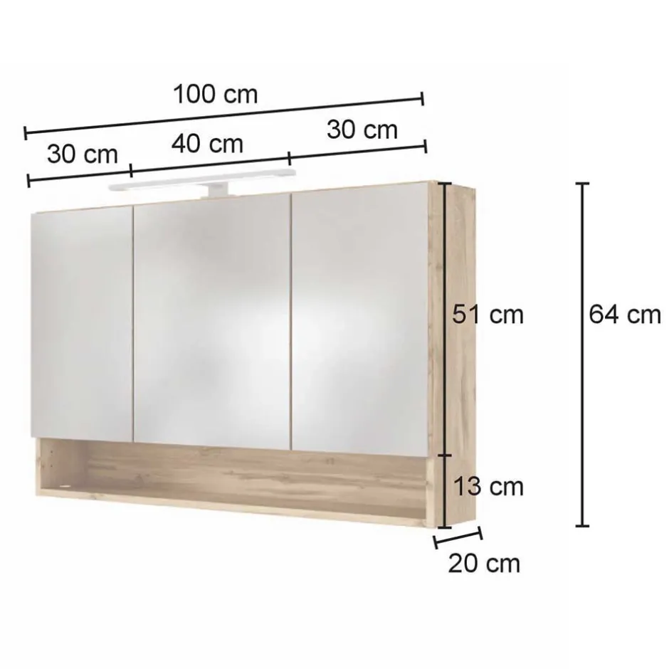 Elegante Badmöbel Kombination - Lemnas (dreiteilig)^Wohnen Discount