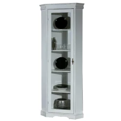 Wohnen Elegante Eckvitrine im Vintage Landhaus Look - Zarinas