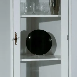 Wohnen Elegante Eckvitrine im Vintage Landhaus Look - Zarinas