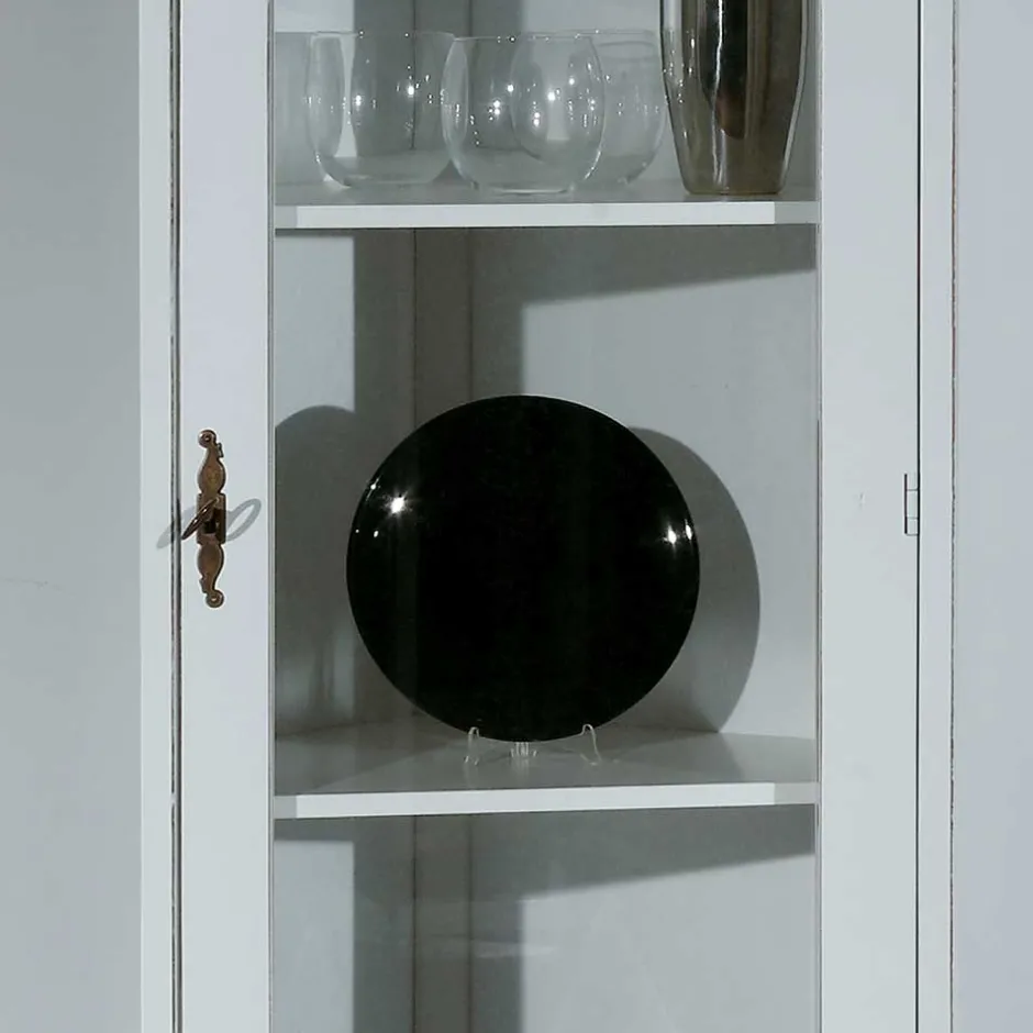 Wohnen Elegante Eckvitrine im Vintage Landhaus Look - Zarinas