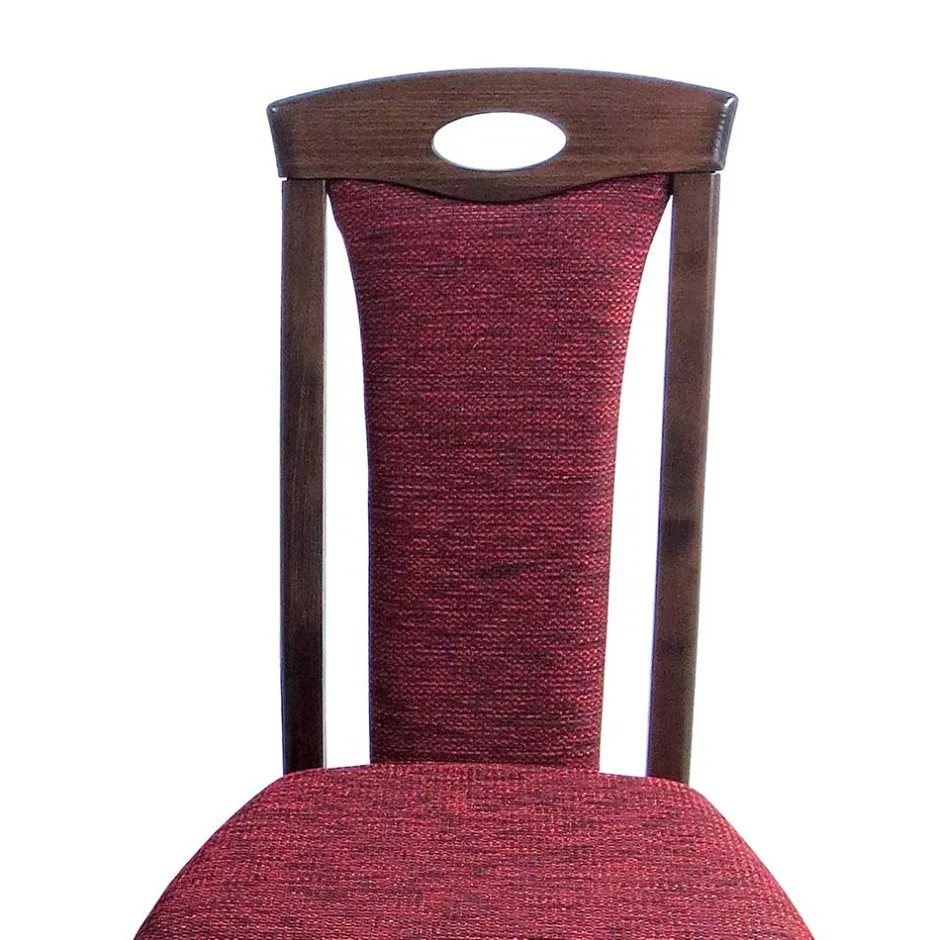 Wohnen Elegante Esszimmer Stühle in Rot Nelly & Nussbaum (2er Set)