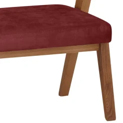 Elegante Esszimmer-Bank in Rot & Wildeiche - Ovenciana^Wohnen Discount