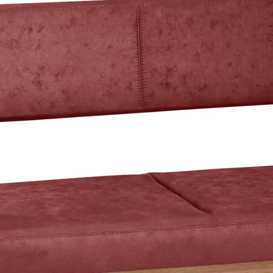 Elegante Esszimmer-Bank in Rot & Wildeiche - Ovenciana^Wohnen Discount