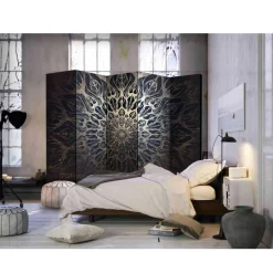 Elegante Trennwand in Braun & Gold - Arwen^Wohnen New