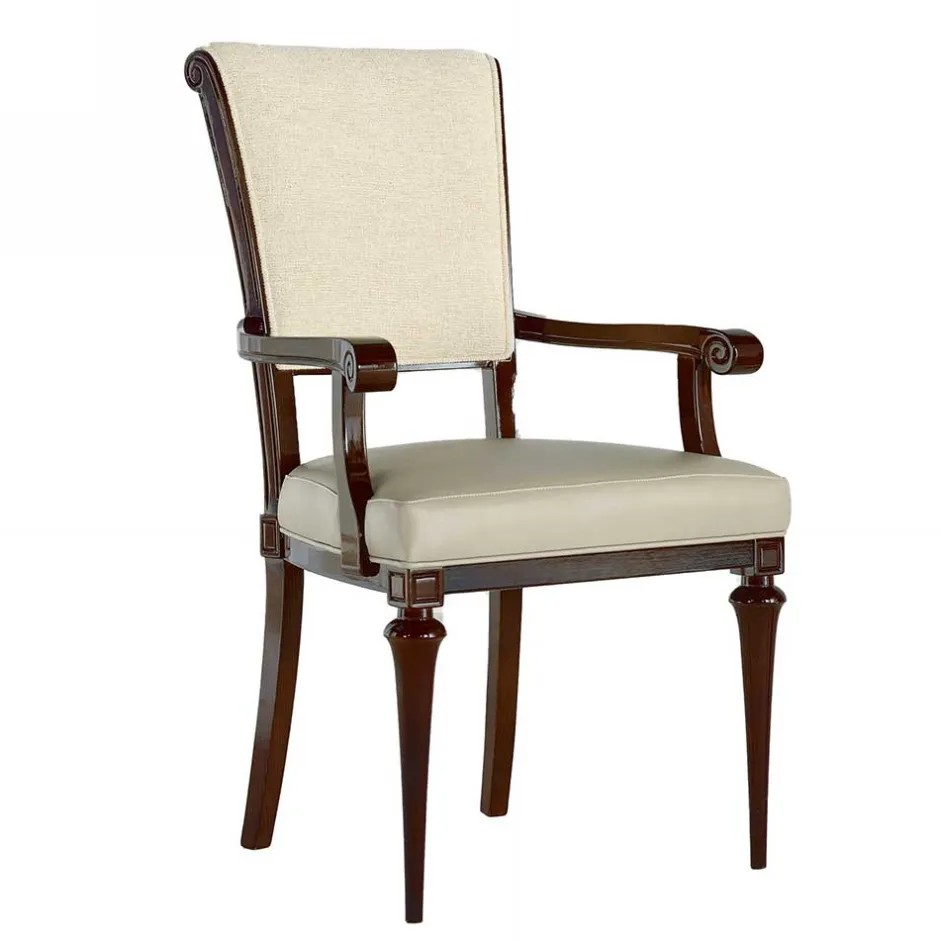 Eleganter Armlehnenstuhl im klassischen Stil - Crenada^Wohnen Discount