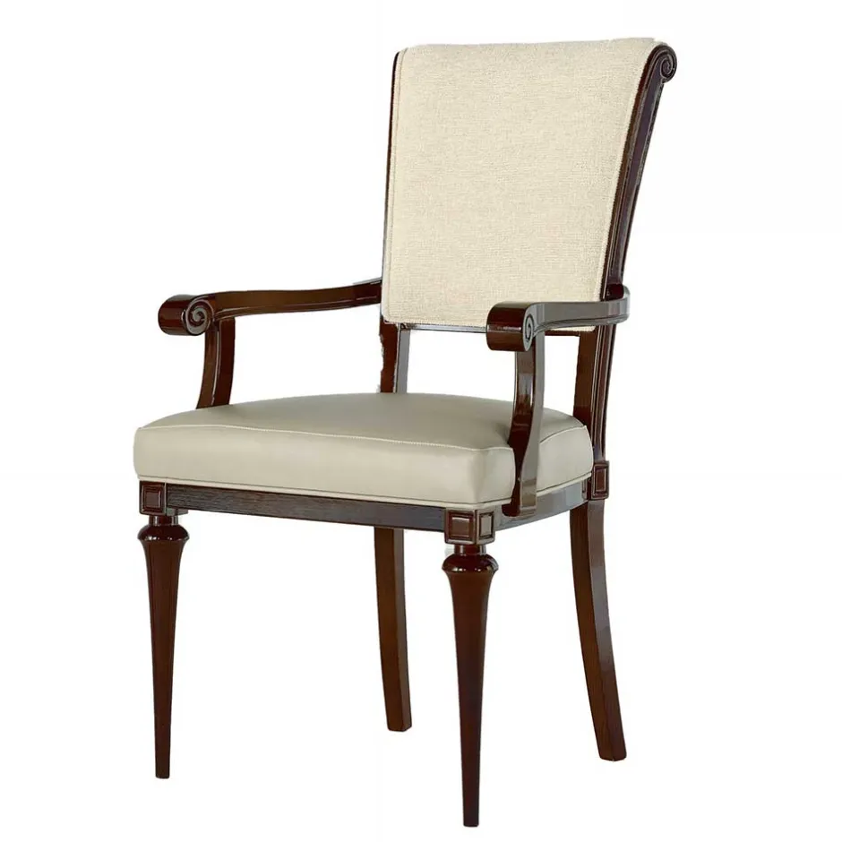 Eleganter Armlehnenstuhl im klassischen Stil - Crenada^Wohnen Discount