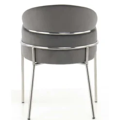 Wohnen Eleganter Armlehnstuhl in Grau & Silber - Ecolosia