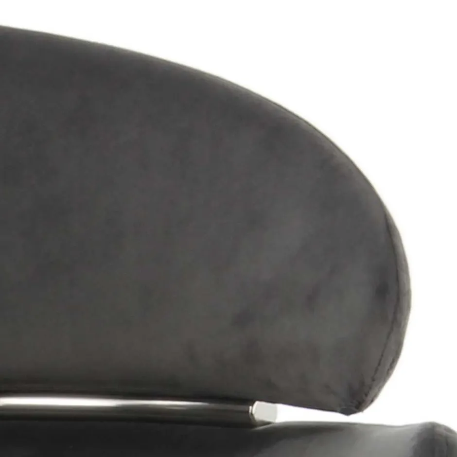 Wohnen Eleganter Armlehnstuhl in Grau & Silber - Ecolosia