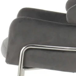 Wohnen Eleganter Armlehnstuhl in Grau & Silber - Ecolosia