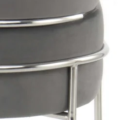 Wohnen Eleganter Armlehnstuhl in Grau & Silber - Ecolosia