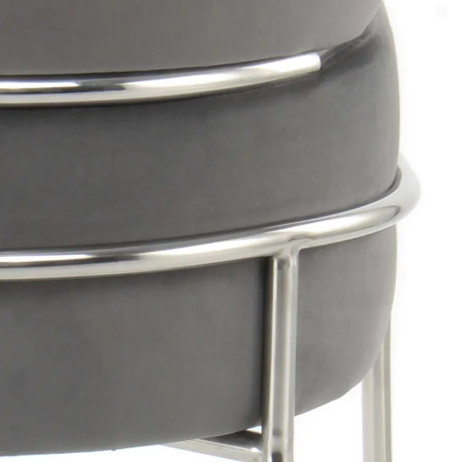 Wohnen Eleganter Armlehnstuhl in Grau & Silber - Ecolosia