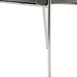 Wohnen Eleganter Armlehnstuhl in Grau & Silber - Ecolosia