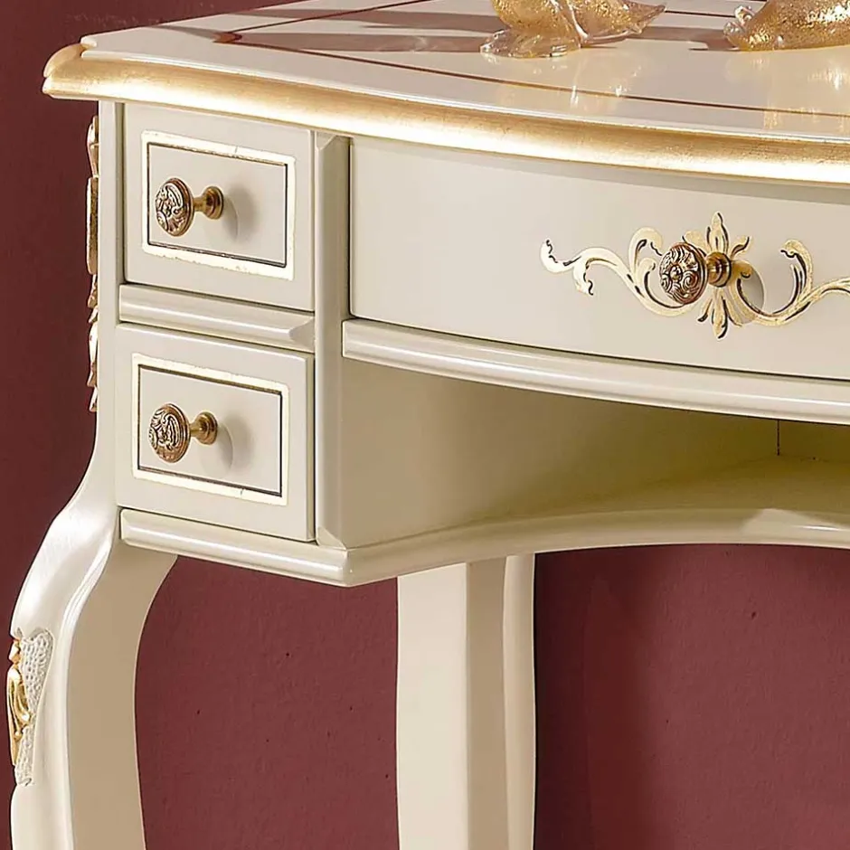 Wohnen Eleganter Barock Konsoltisch mit fünf Schubladen - Iviada