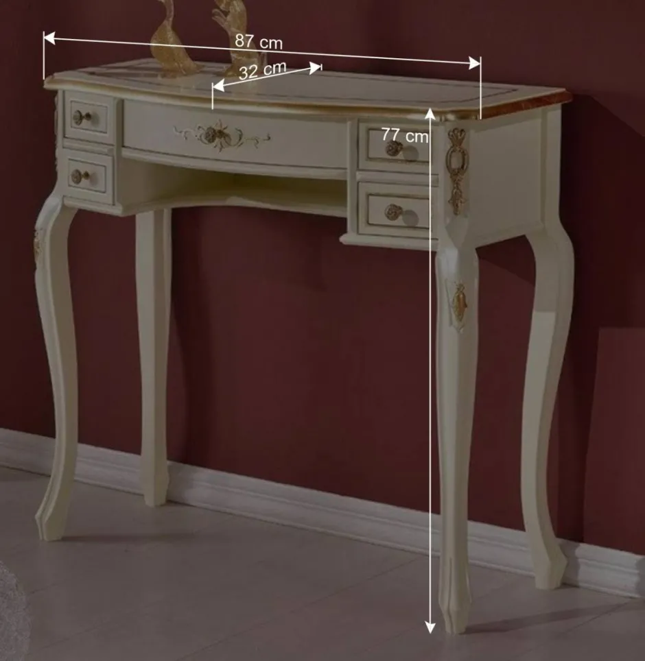 Wohnen Eleganter Barock Konsoltisch mit fünf Schubladen - Iviada