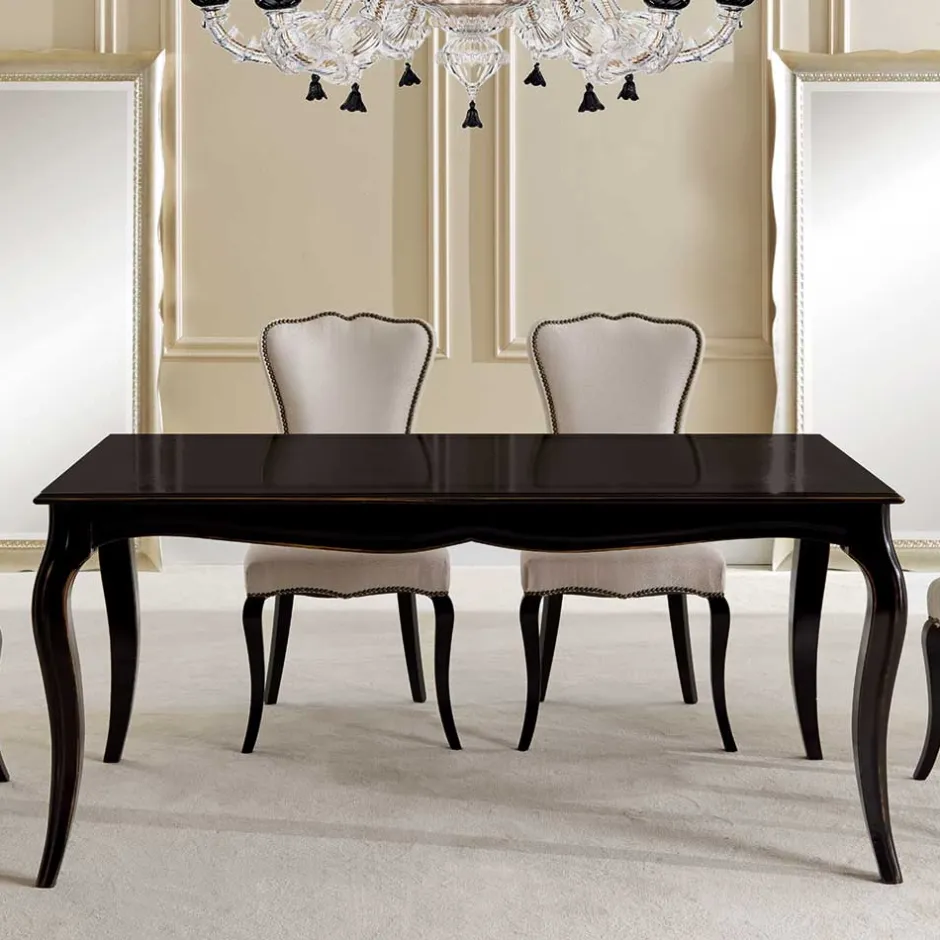 Wohnen Eleganter Barocktisch in Dunkelbraun - Granita