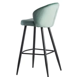 Wohnen Eleganter Barstuhl in Mintgrün Samt - Bennet
